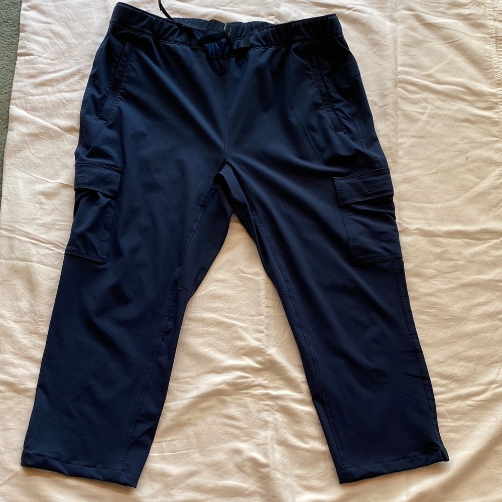 Eddie Bauer, women’s blue capris, size 14, good used condition. $10.00